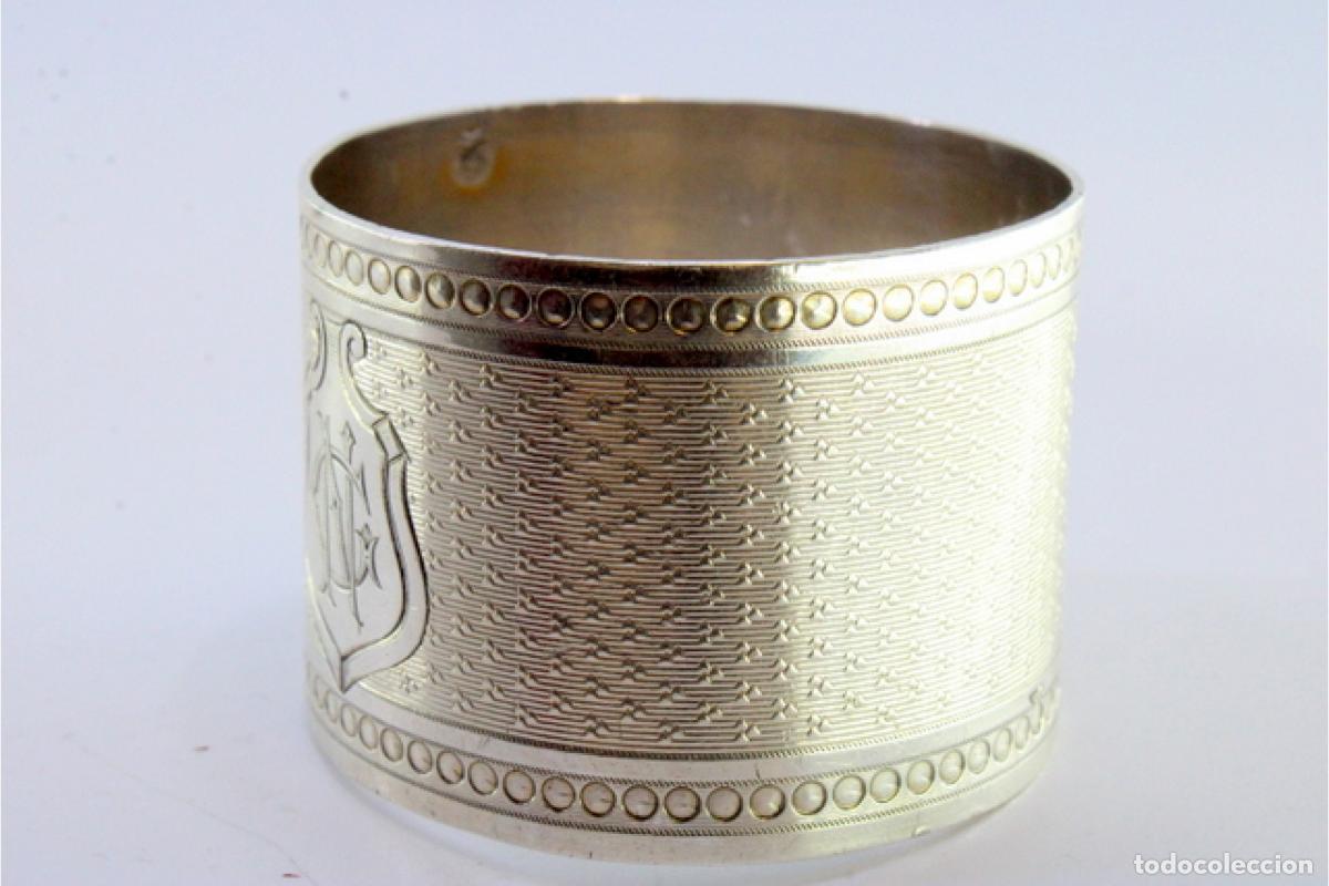 Antig&uuml;edades: Anillo para servilletas de plata - Foto 5