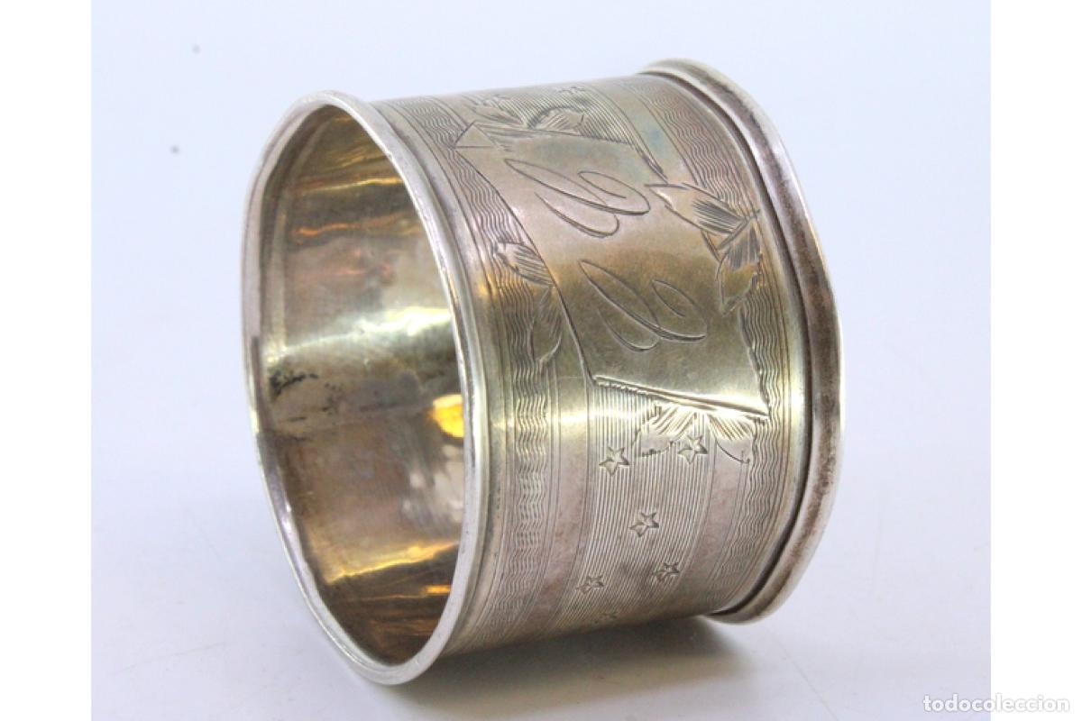 Antig&uuml;edades: Anillo para servilletas de plata - Foto 3