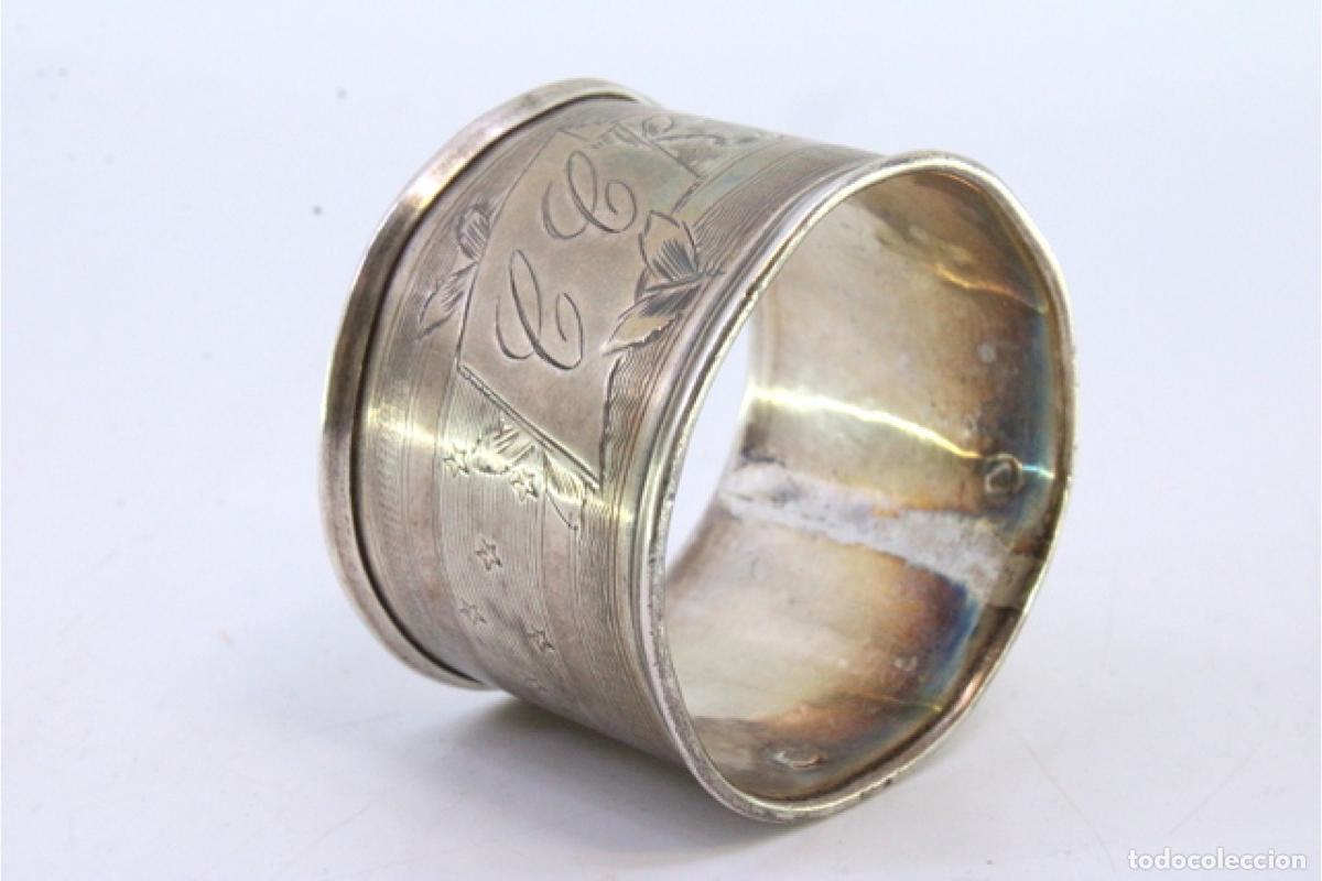 Antig&uuml;edades: Anillo para servilletas de plata - Foto 5
