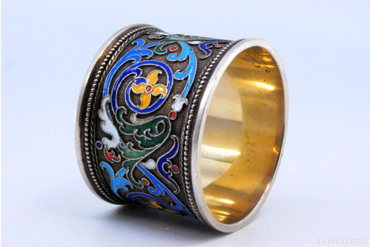 Antig&uuml;edades: Anillo para servilletas de plata - Foto 2