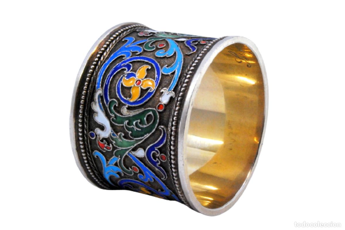 Antig&uuml;edades: Anillo para servilletas de plata - Foto 1