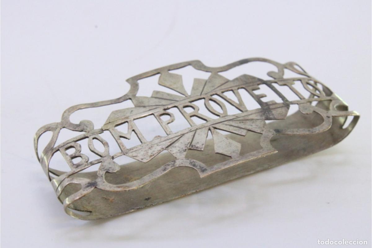 Antig&uuml;edades: Anillo para servilletas de plata - Foto 4