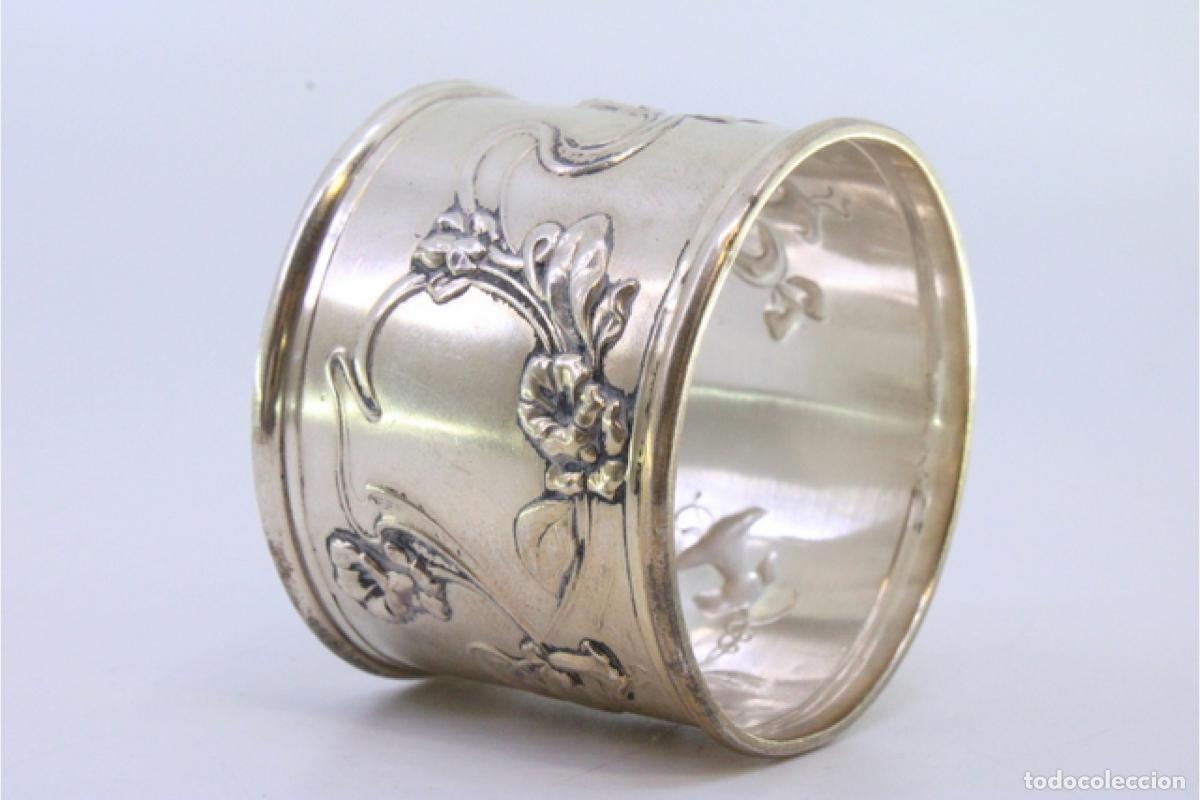Antig&uuml;edades: Anillo para servilletas de plata - Foto 2