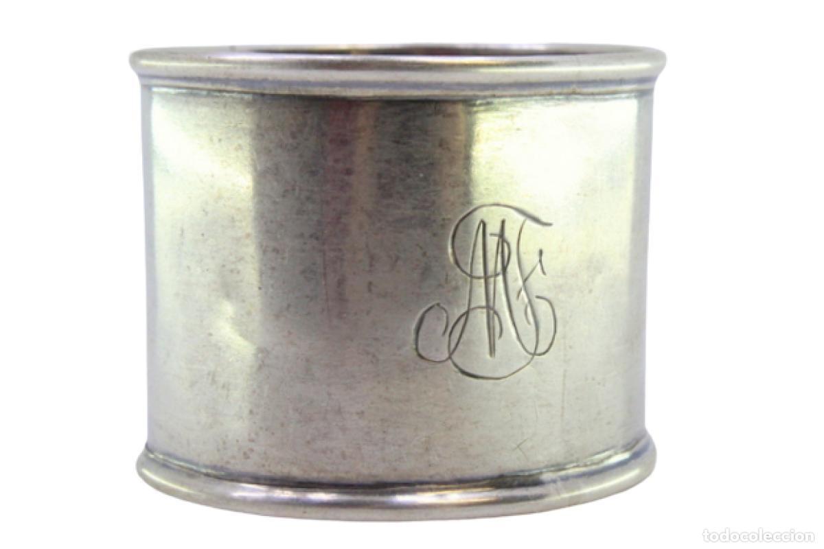 Antig&uuml;edades: Anillo para servilletas de plata - Foto 1