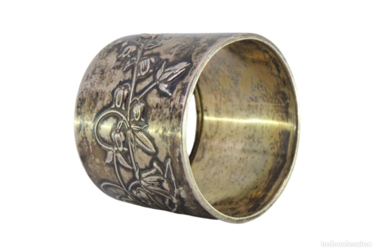 Antig&uuml;edades: Anillo para servilletas de plata - Foto 1