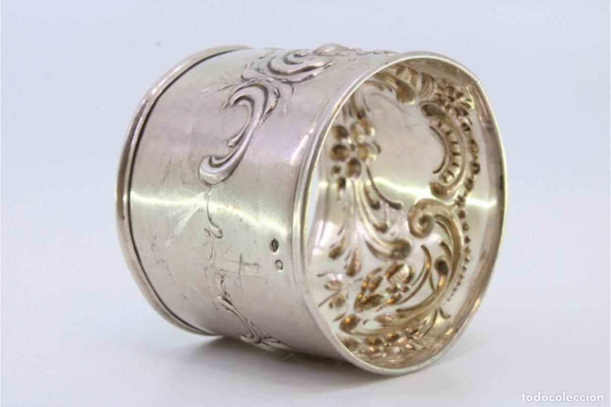 Antig&uuml;edades: Anillo para servilletas de plata - Foto 2