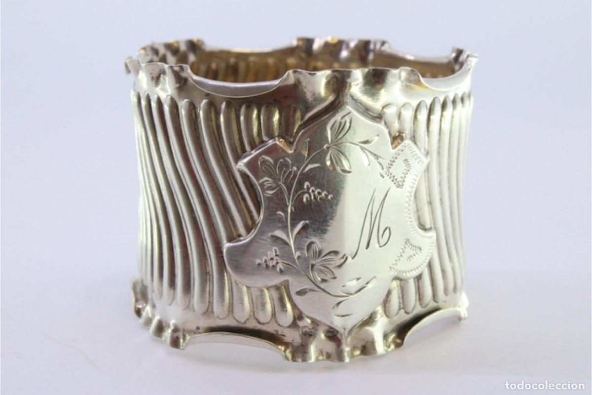 Antig&uuml;edades: Anillo para servilletas de plata - Foto 3