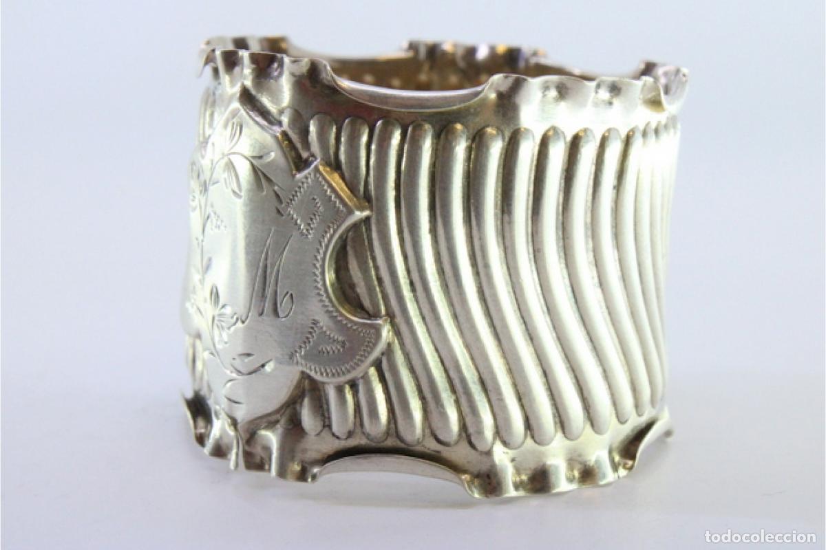Antig&uuml;edades: Anillo para servilletas de plata - Foto 4