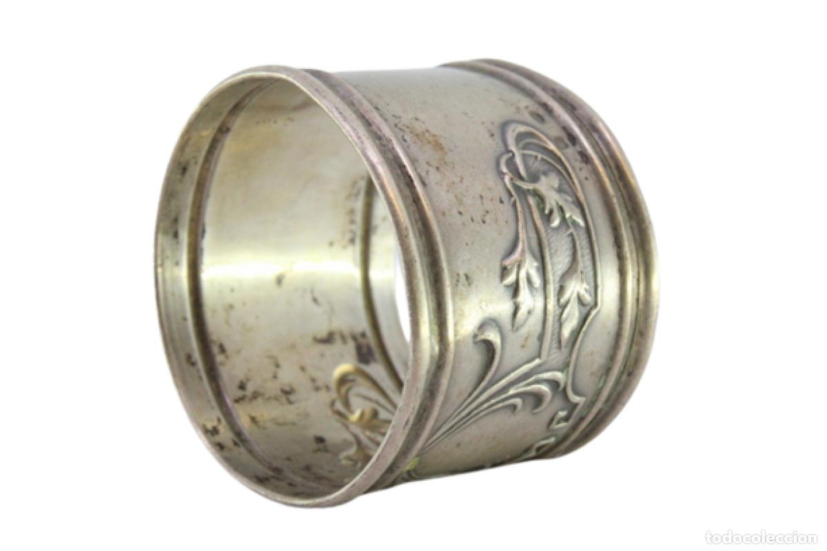 Antig&uuml;edades: Anillo para servilletas de plata - Foto 1