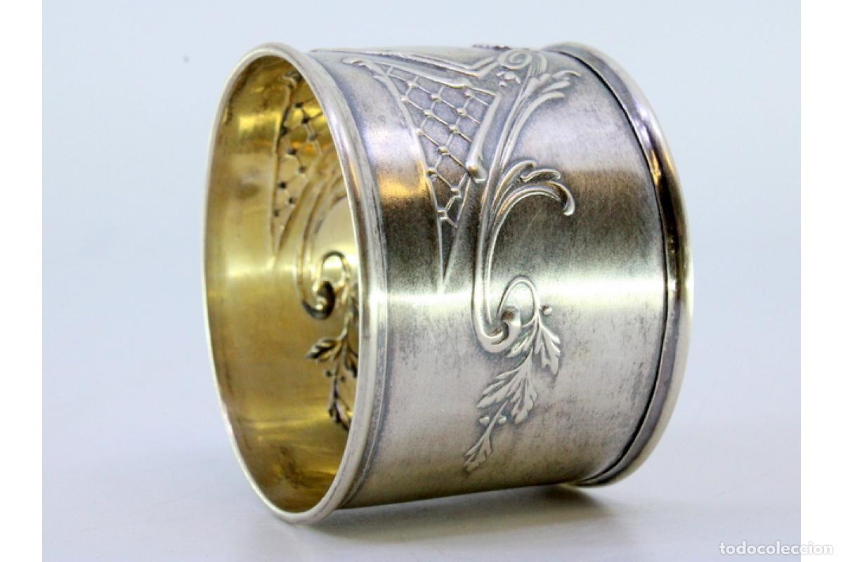 Antig&uuml;edades: Anillo para servilletas de plata - Foto 2