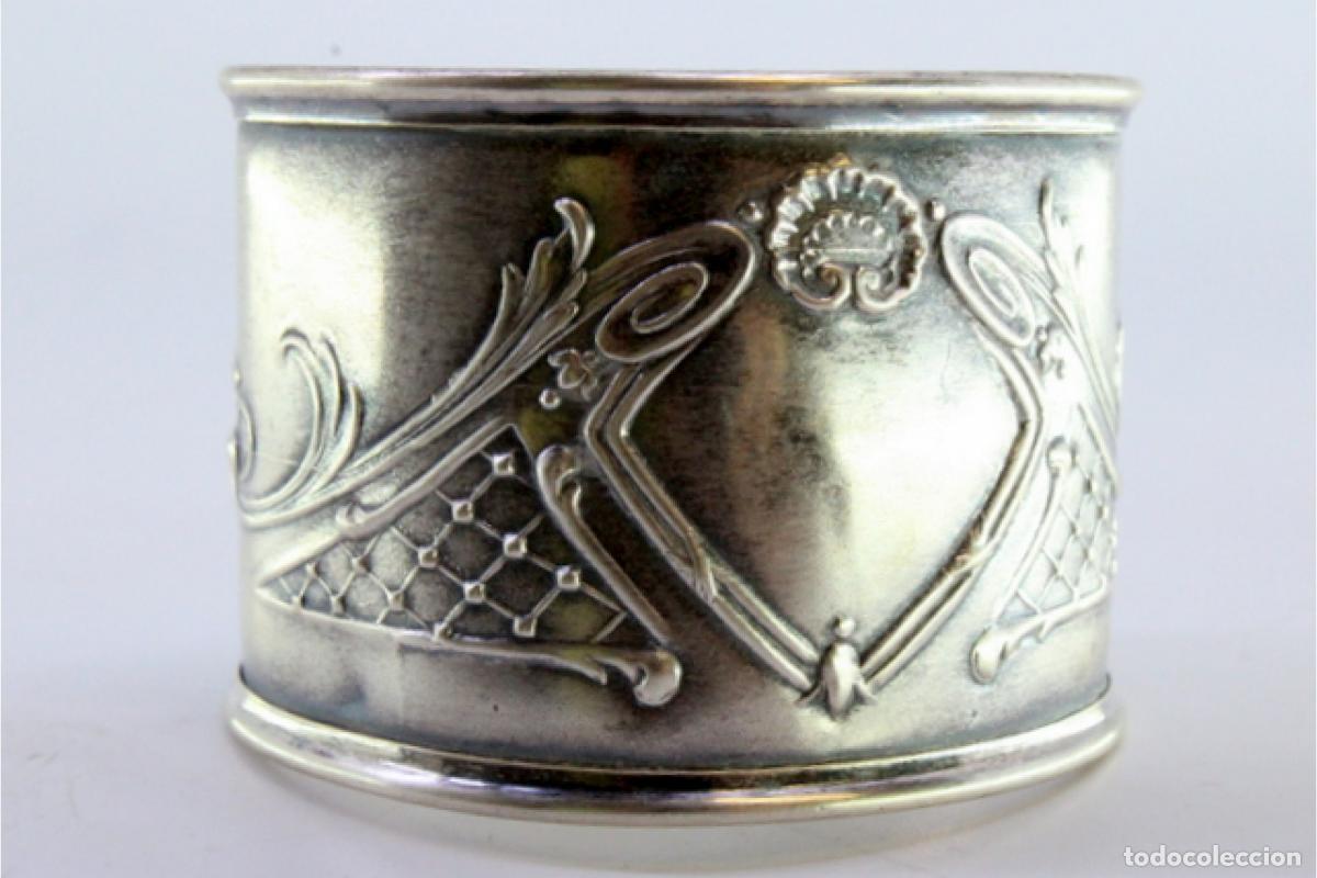Antig&uuml;edades: Anillo para servilletas de plata - Foto 3