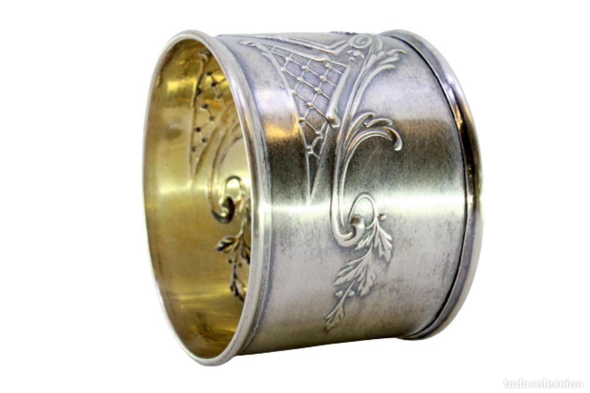 Antig&uuml;edades: Anillo para servilletas de plata - Foto 1