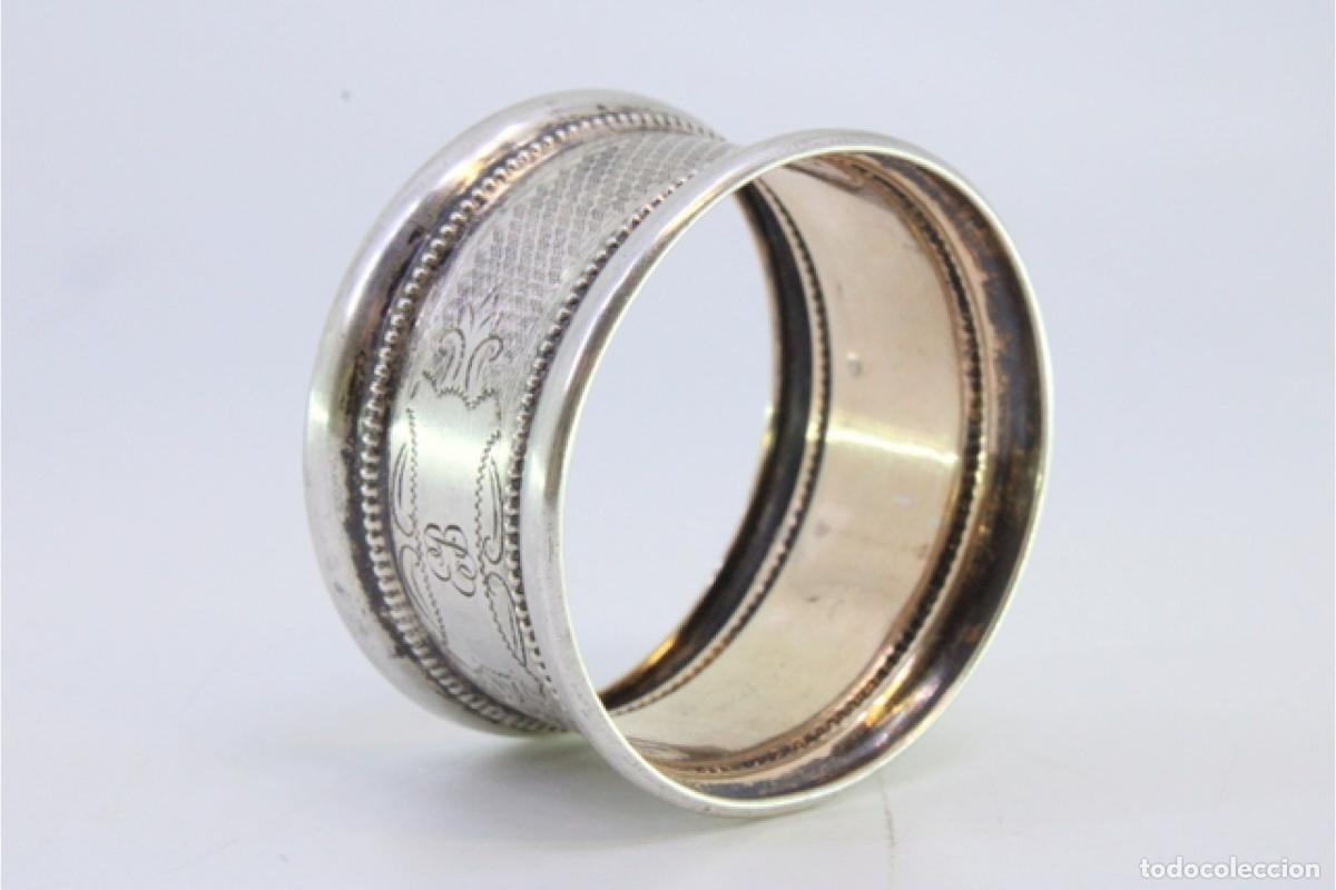 Antig&uuml;edades: Anillo para servilletas de plata - Foto 3