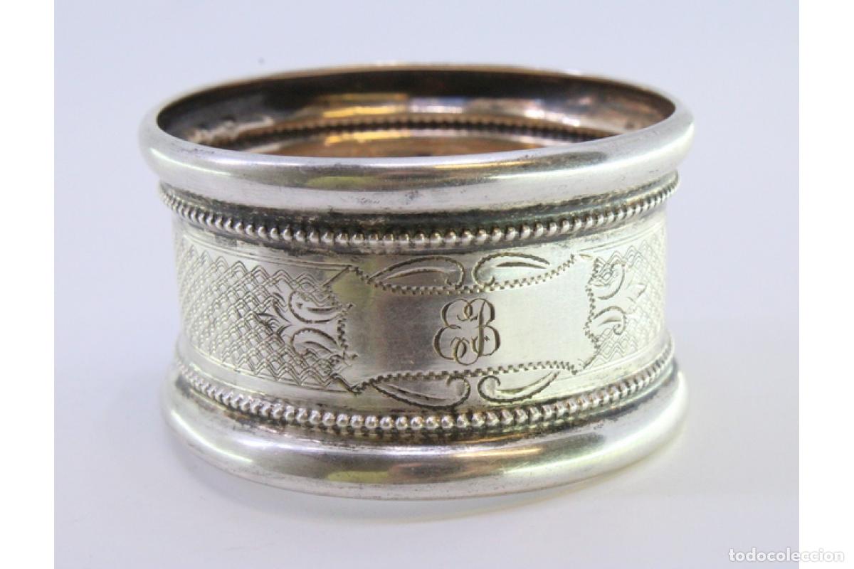 Antig&uuml;edades: Anillo para servilletas de plata - Foto 5