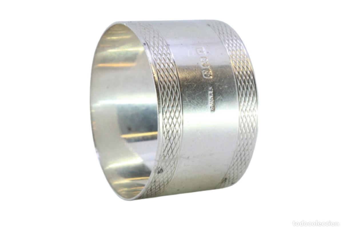 Antig&uuml;edades: Anillo para servilletas de plata - Foto 1