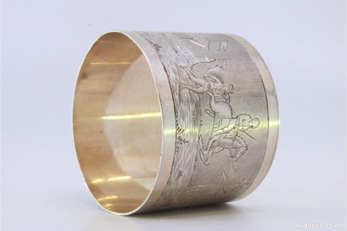 Antig&uuml;edades: Anillo para servilletas de plata - Foto 2