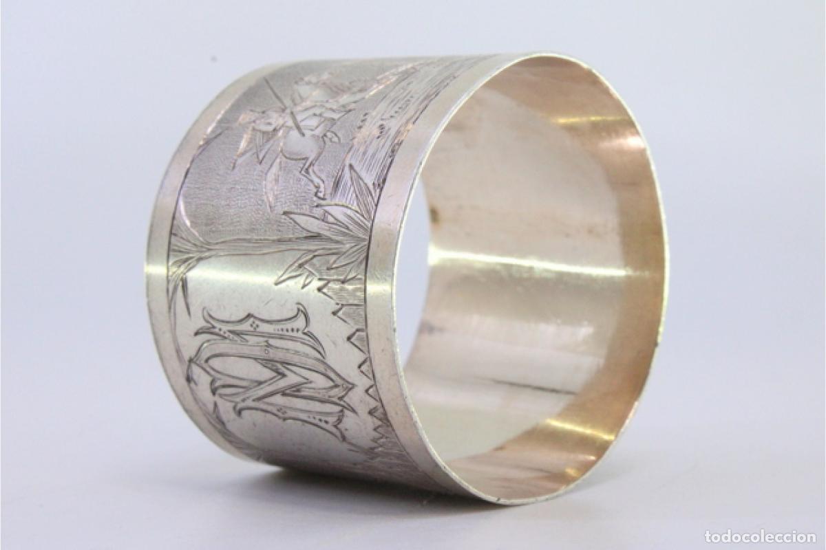 Antig&uuml;edades: Anillo para servilletas de plata - Foto 3
