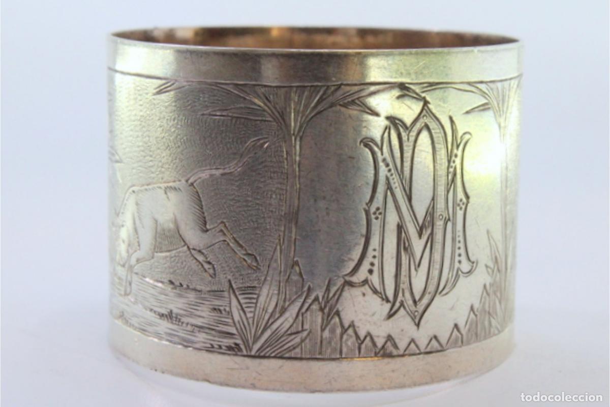 Antig&uuml;edades: Anillo para servilletas de plata - Foto 6