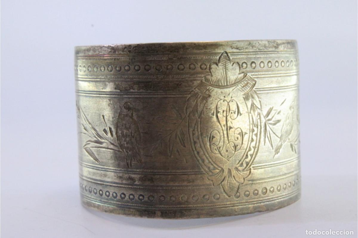 Antig&uuml;edades: Anillo para servilletas de plata - Foto 2