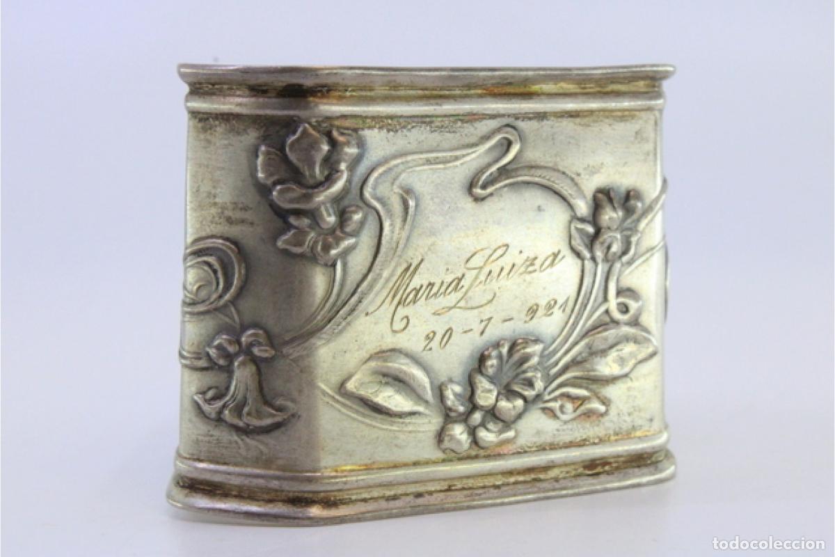 Antig&uuml;edades: Anillo para servilletas de plata - Foto 4