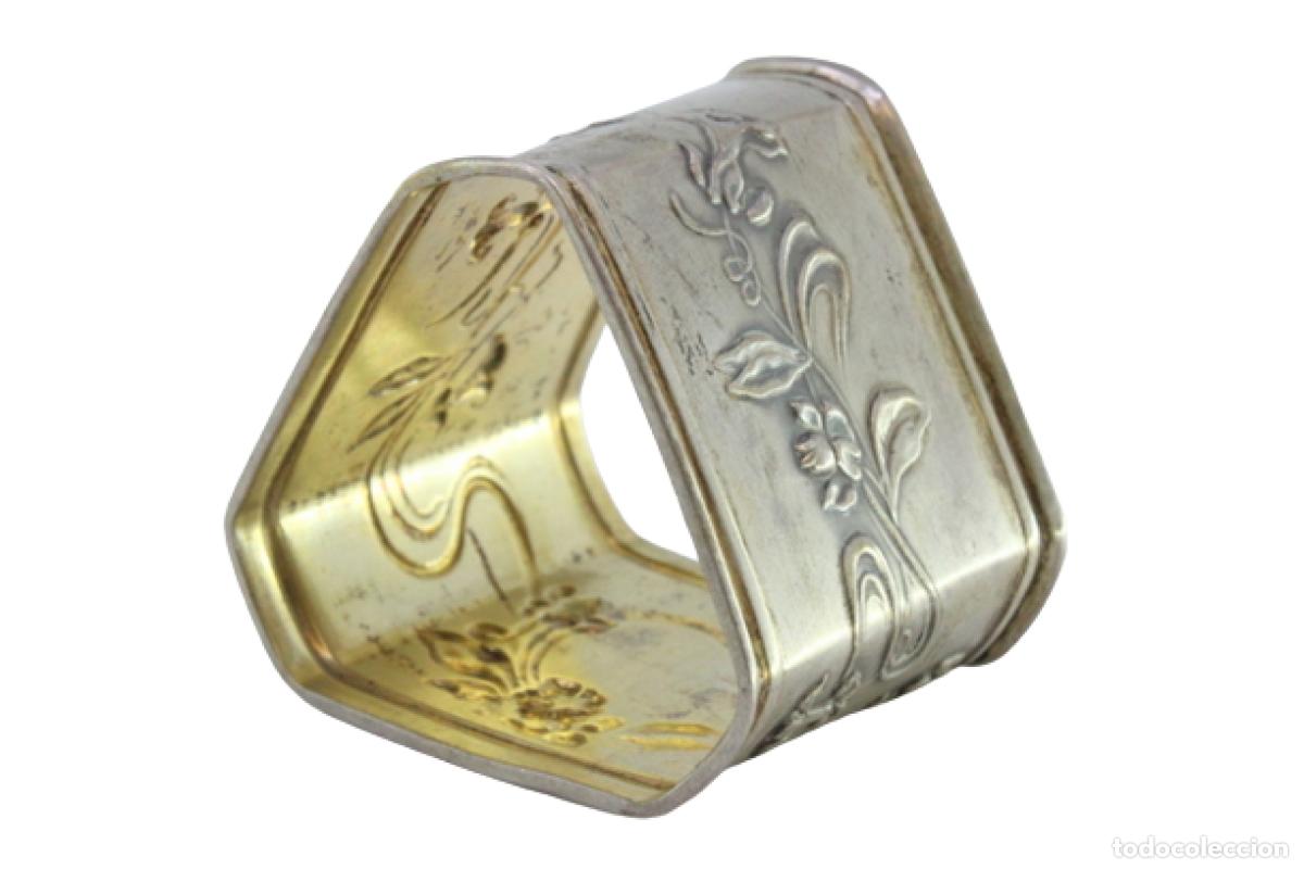 Antig&uuml;edades: Anillo para servilletas de plata - Foto 1