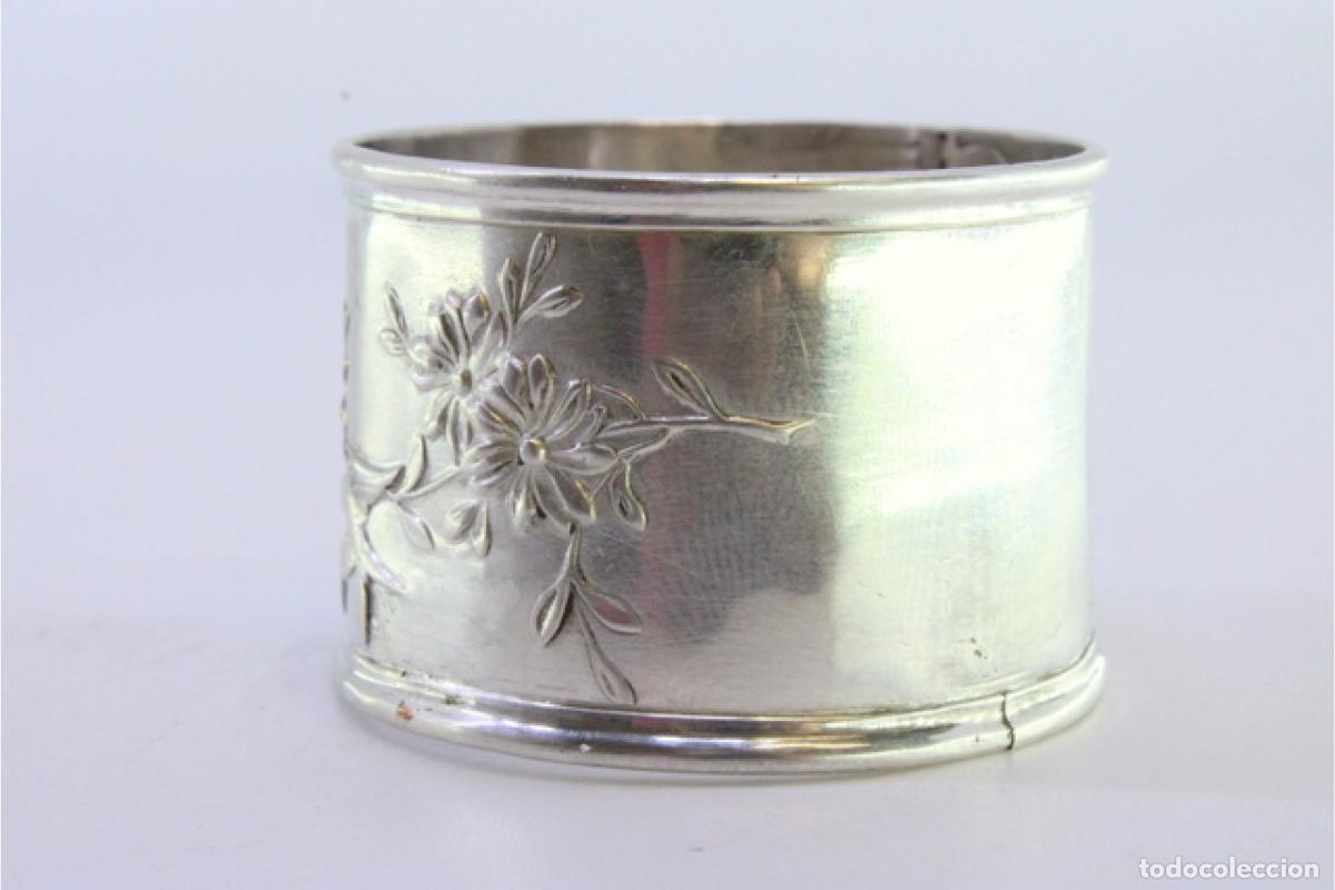Antig&uuml;edades: Anillo para servilletas de plata - Foto 4