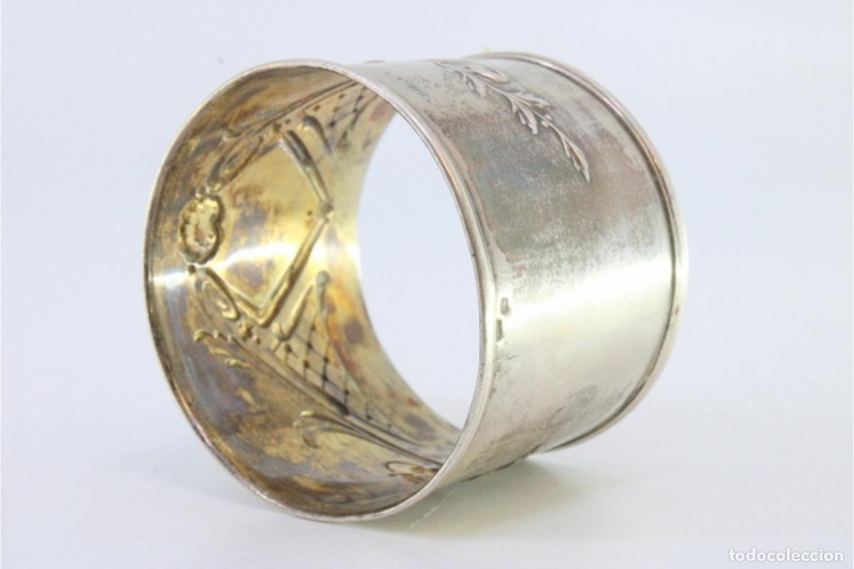 Antig&uuml;edades: Anillo para servilletas de plata - Foto 2