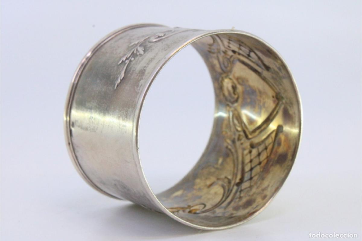 Antig&uuml;edades: Anillo para servilletas de plata - Foto 3