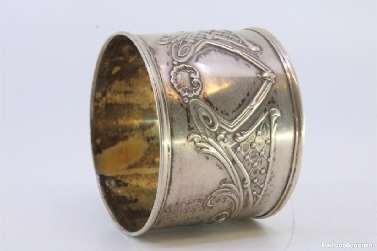 Antig&uuml;edades: Anillo para servilletas de plata - Foto 5