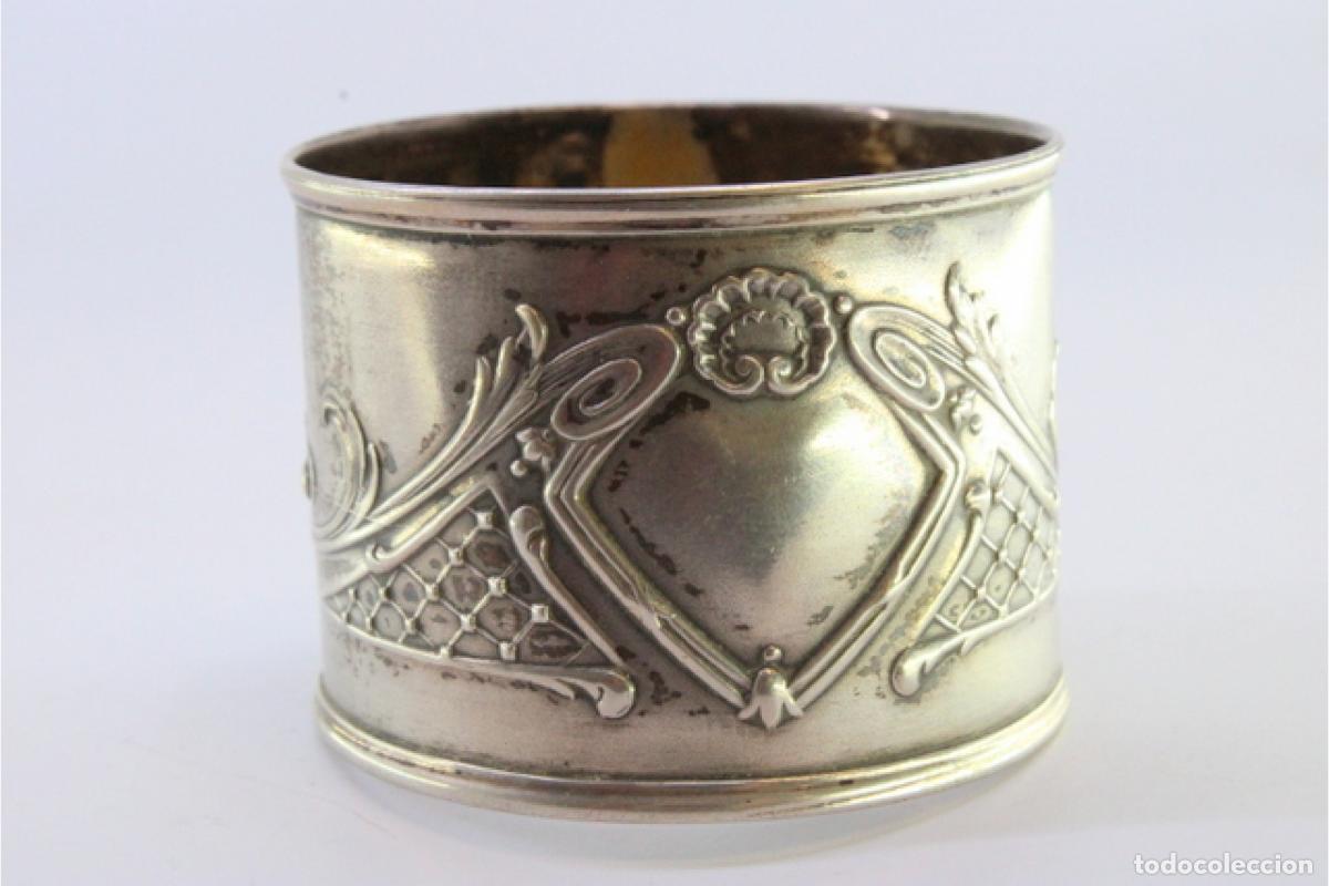 Antig&uuml;edades: Anillo para servilletas de plata - Foto 6