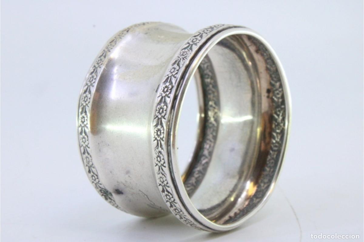 Antig&uuml;edades: Anillo para servilletas de plata - Foto 2