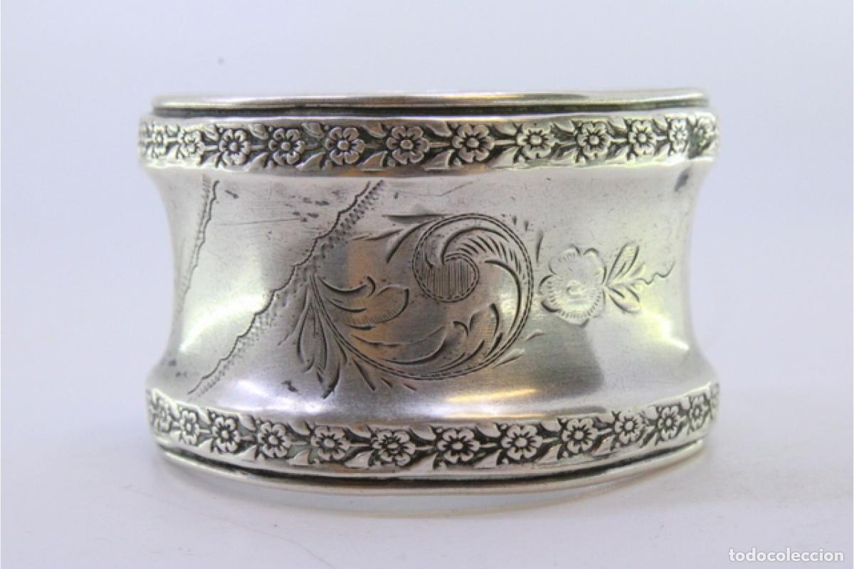 Antig&uuml;edades: Anillo para servilletas de plata - Foto 3
