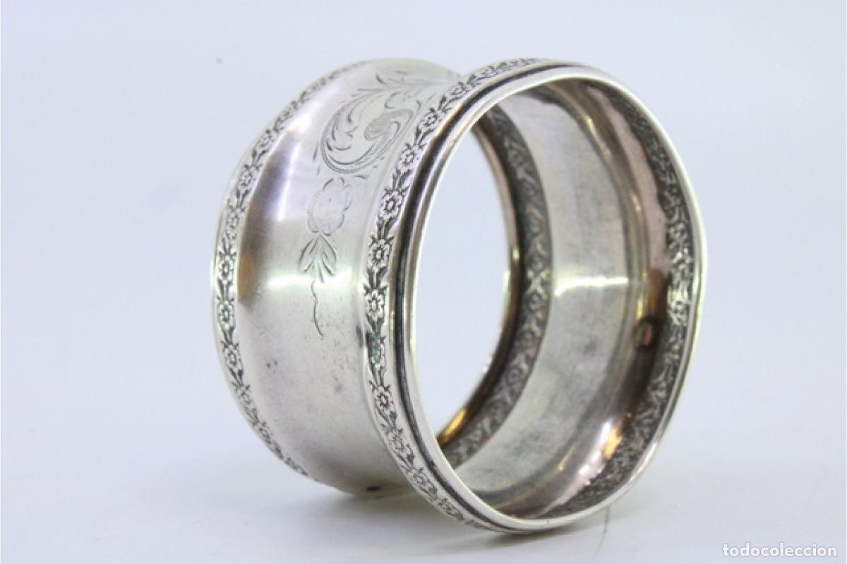 Antig&uuml;edades: Anillo para servilletas de plata - Foto 4