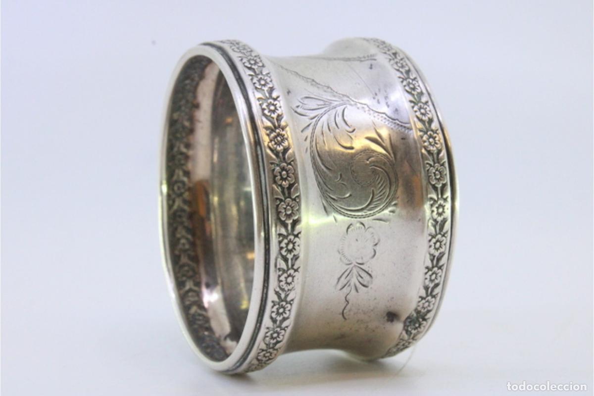 Antig&uuml;edades: Anillo para servilletas de plata - Foto 6
