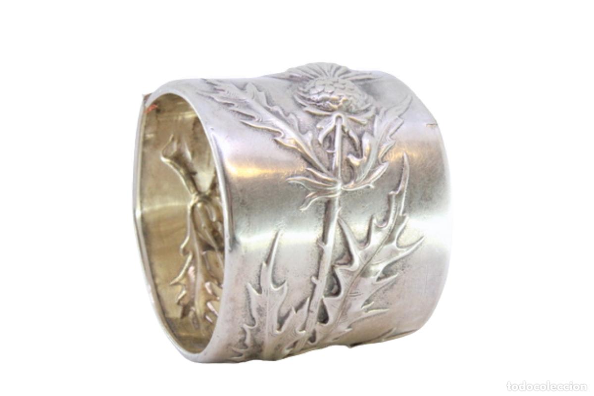 Antig&uuml;edades: Anillo para servilletas de plata - Foto 1