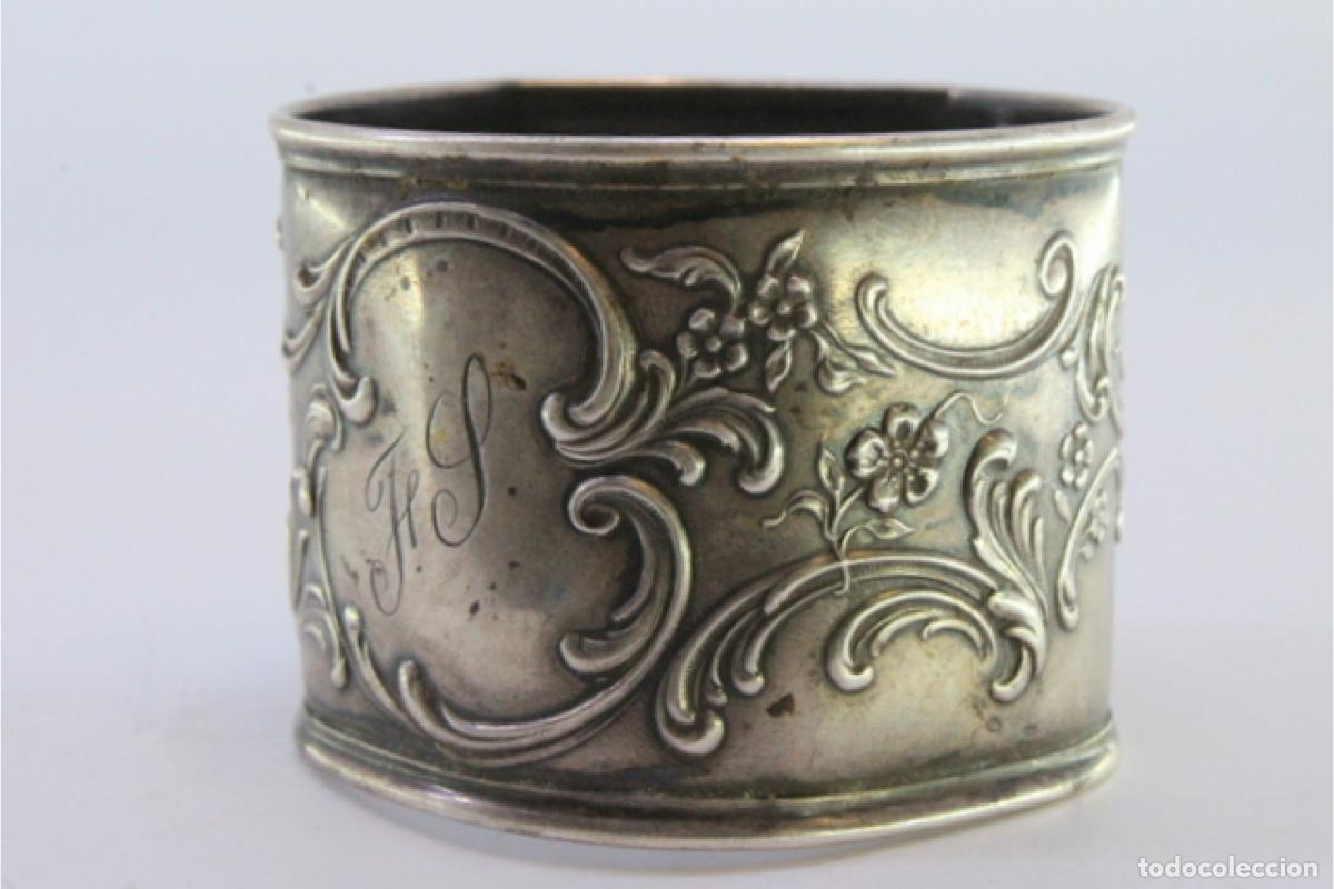 Antig&uuml;edades: Anillo para servilletas de plata - Foto 2