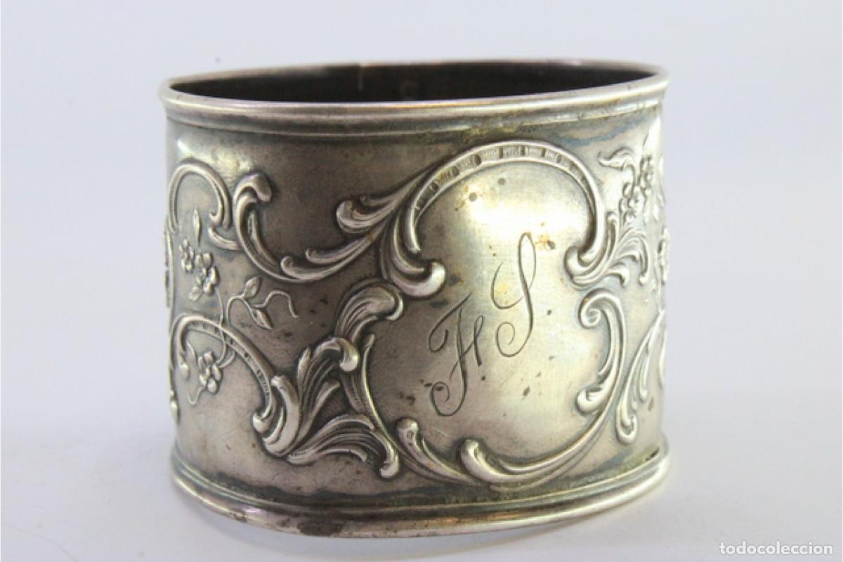 Antig&uuml;edades: Anillo para servilletas de plata - Foto 3