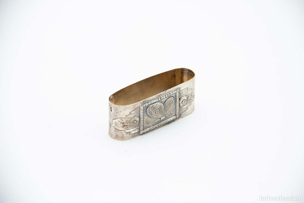 Antig&uuml;edades: Anillo para servilletas de plata - Foto 1