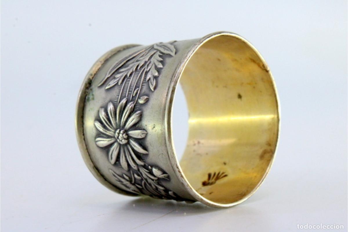 Antig&uuml;edades: Anillo para servilletas de plata - Foto 4