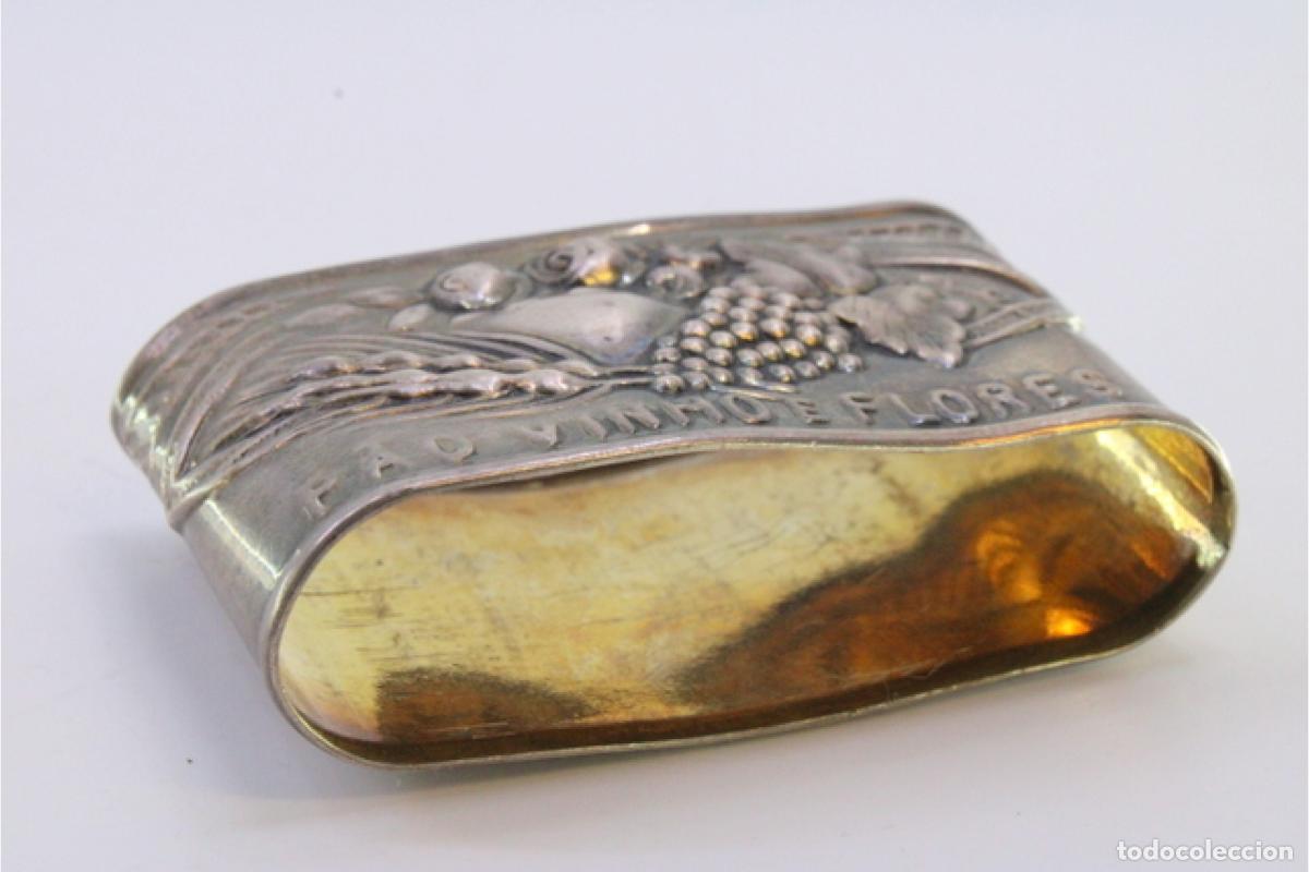 Antig&uuml;edades: Anillo para servilletas de plata - Foto 3