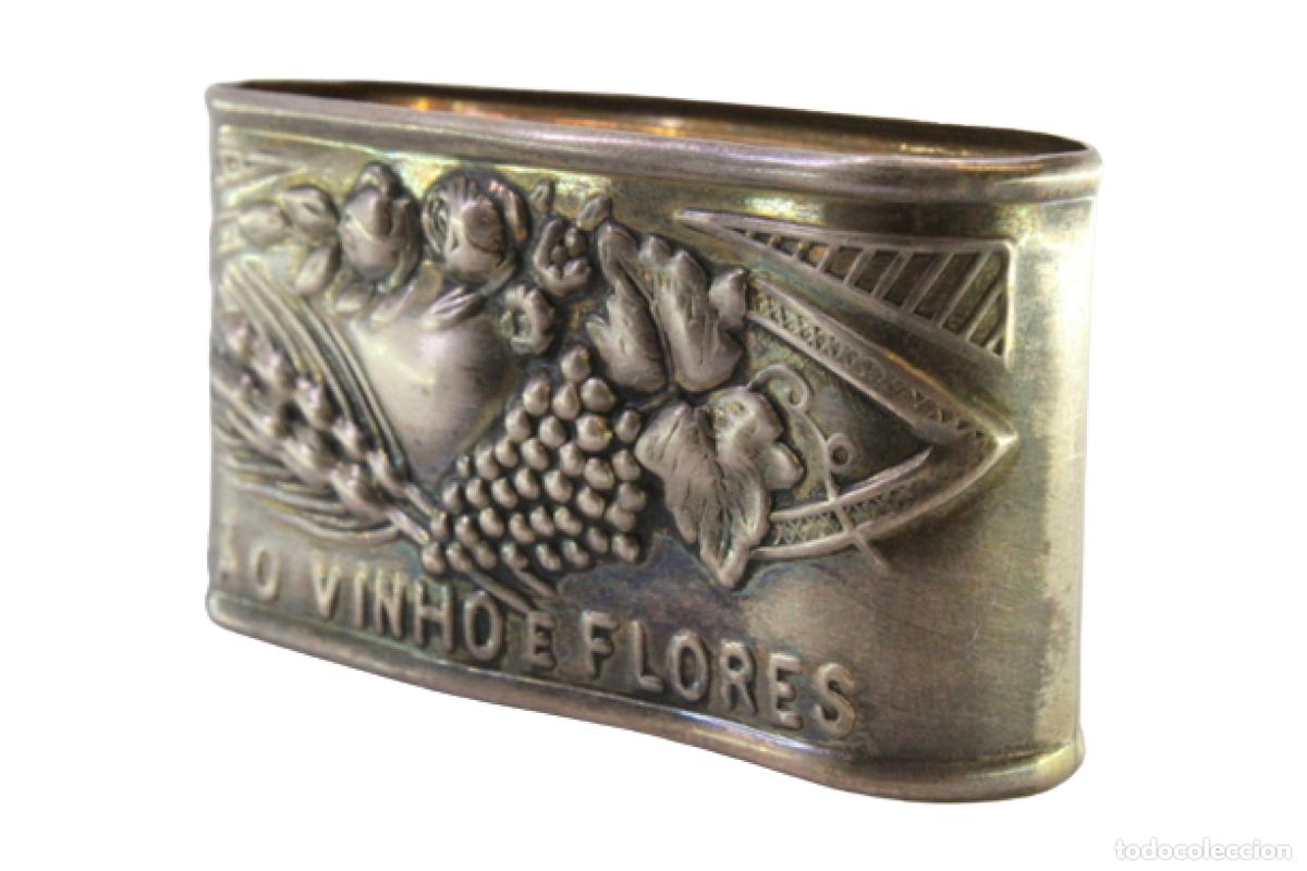 Antig&uuml;edades: Anillo para servilletas de plata - Foto 1