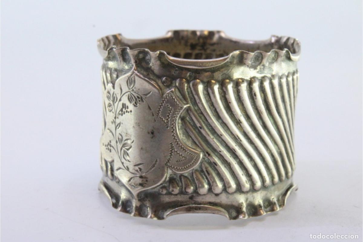 Antig&uuml;edades: Anillo para servilletas de plata - Foto 2