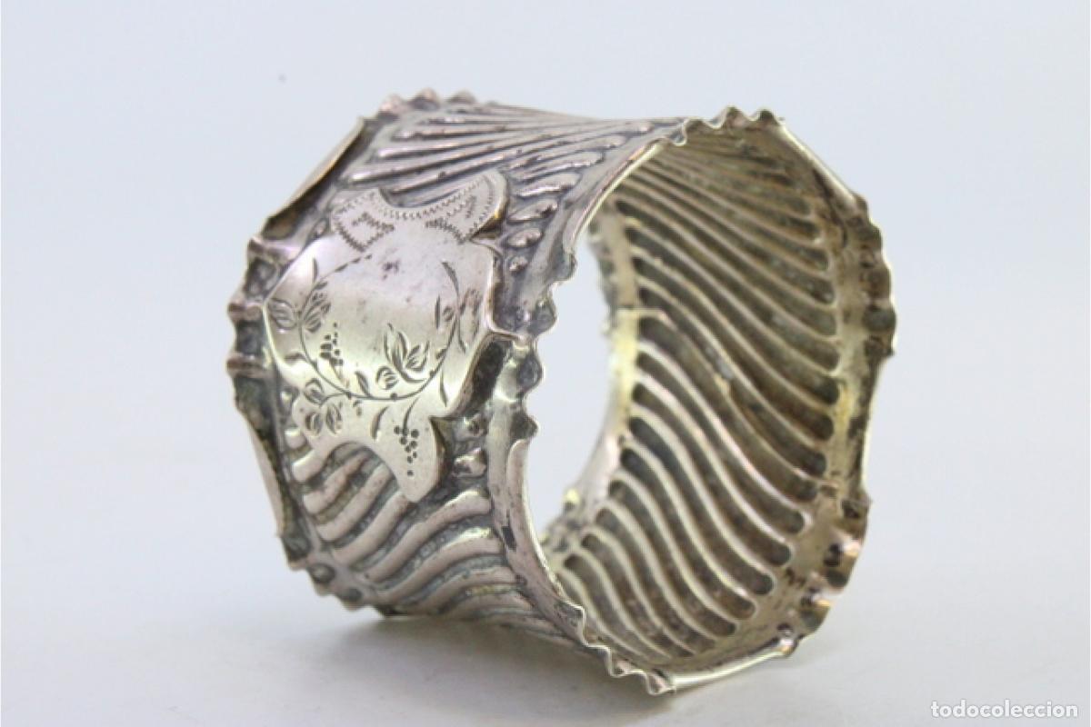 Antig&uuml;edades: Anillo para servilletas de plata - Foto 6