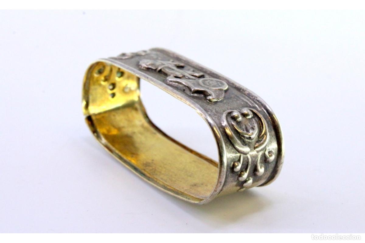 Antig&uuml;edades: Anillo para servilletas de plata - Foto 2