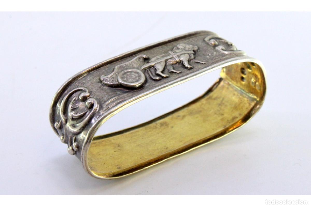 Antig&uuml;edades: Anillo para servilletas de plata - Foto 3