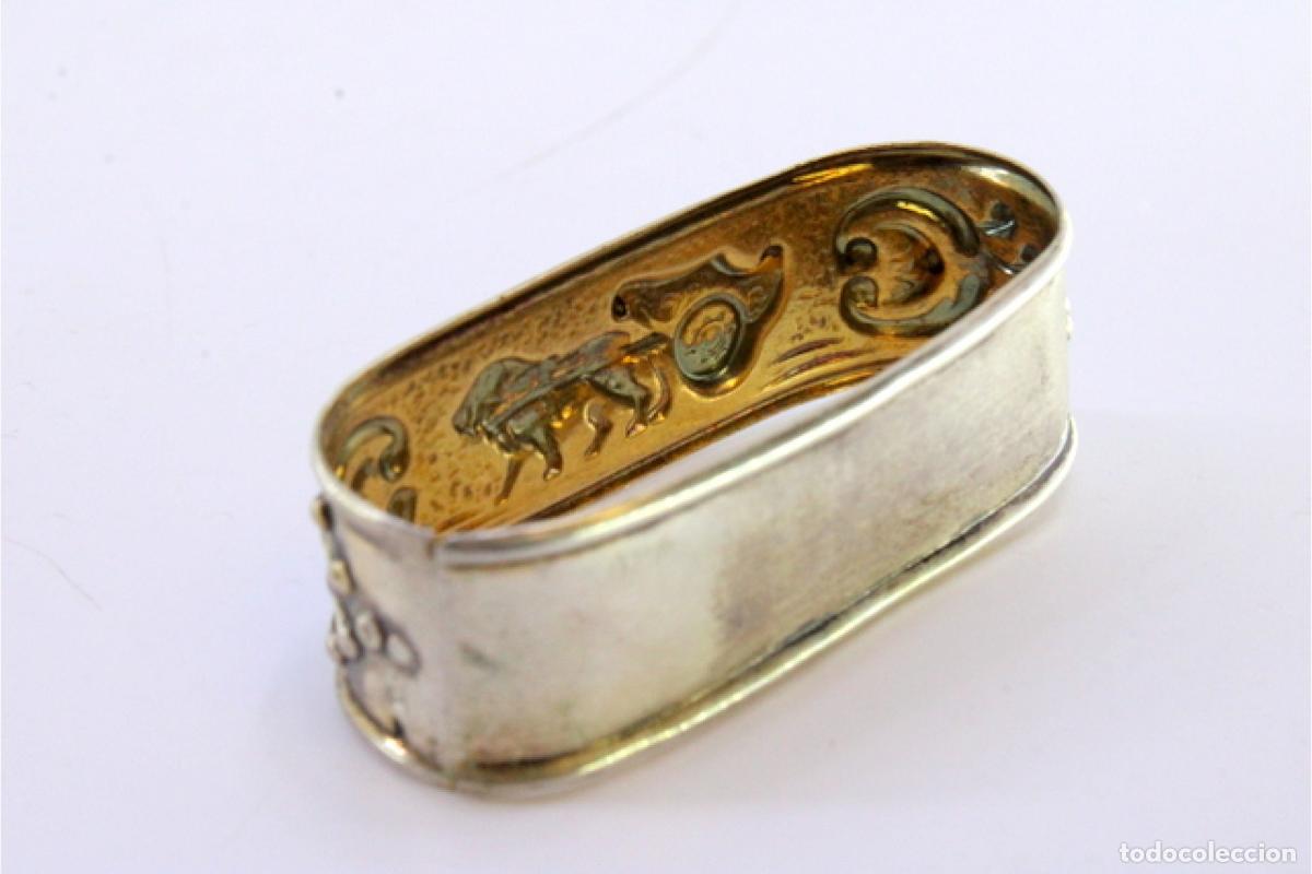 Antig&uuml;edades: Anillo para servilletas de plata - Foto 4
