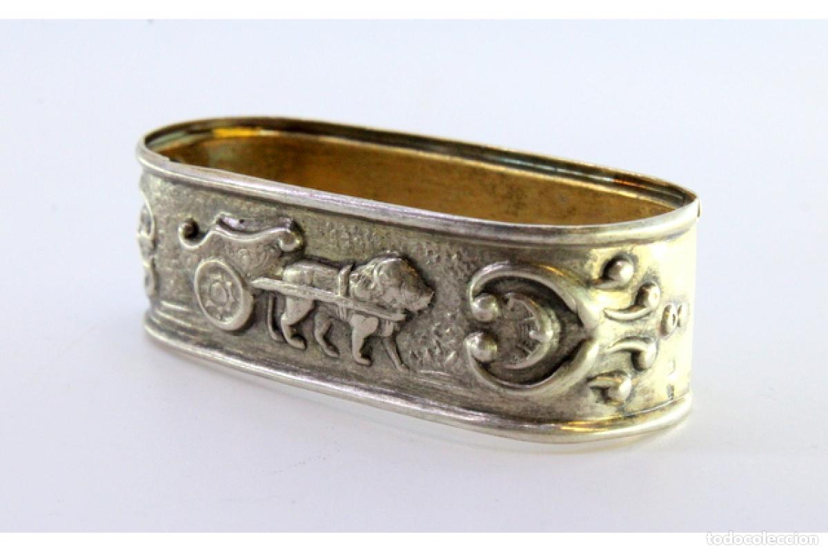 Antig&uuml;edades: Anillo para servilletas de plata - Foto 5