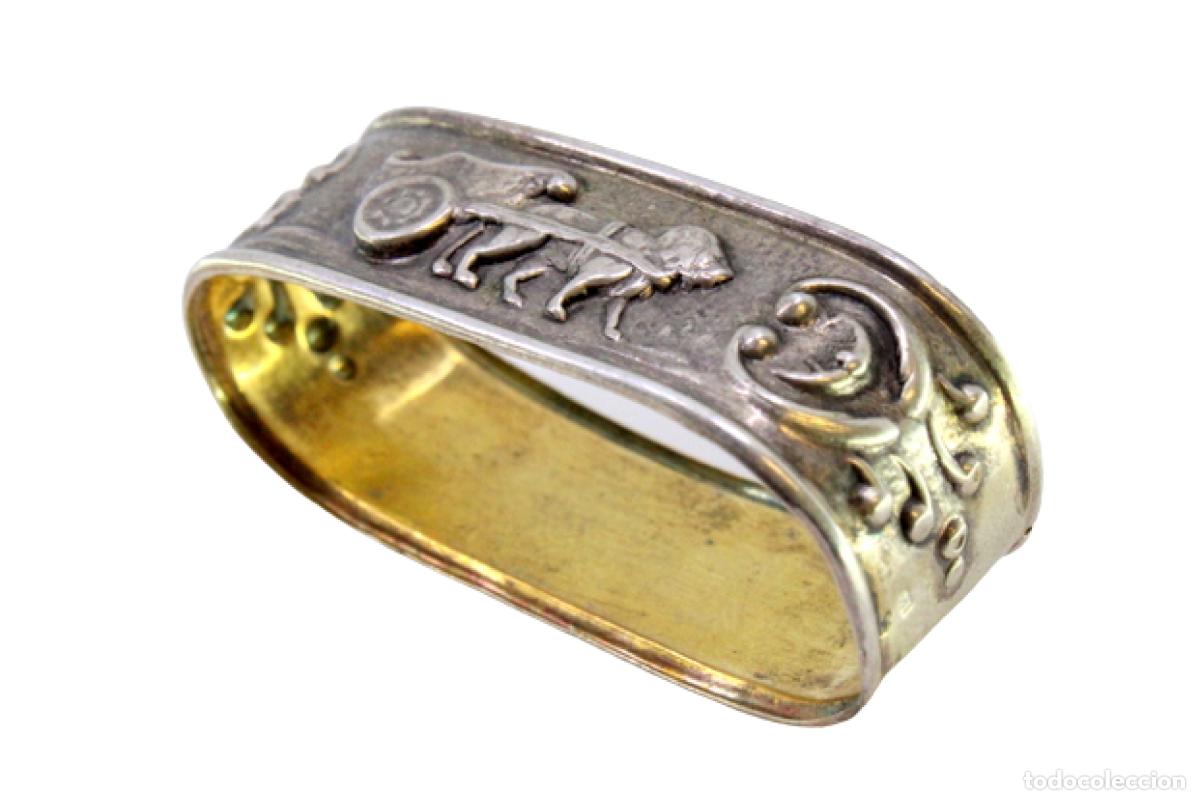 Antig&uuml;edades: Anillo para servilletas de plata - Foto 1