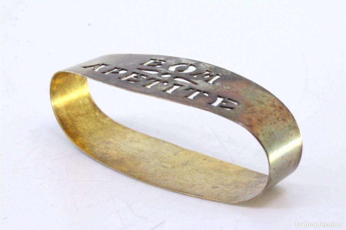 Antig&uuml;edades: Anillo para servilletas de plata - Foto 3