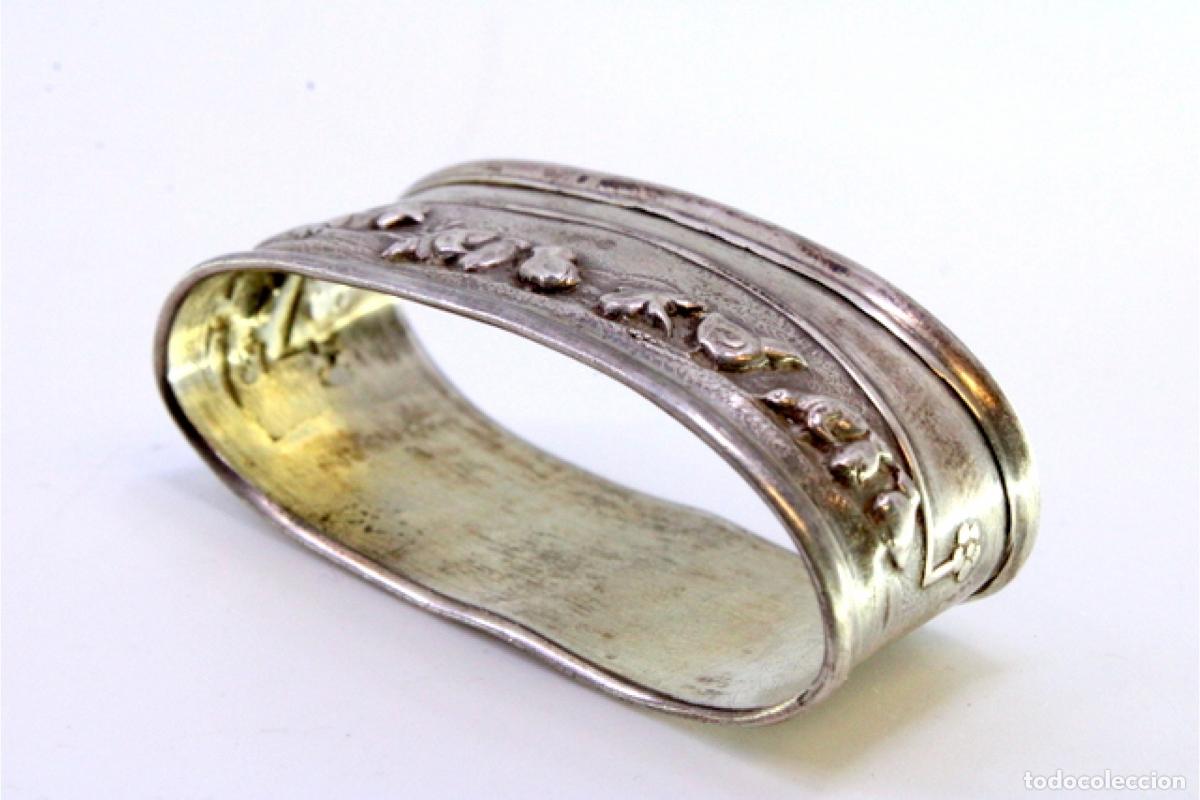Antig&uuml;edades: Anillo para servilletas de plata - Foto 2